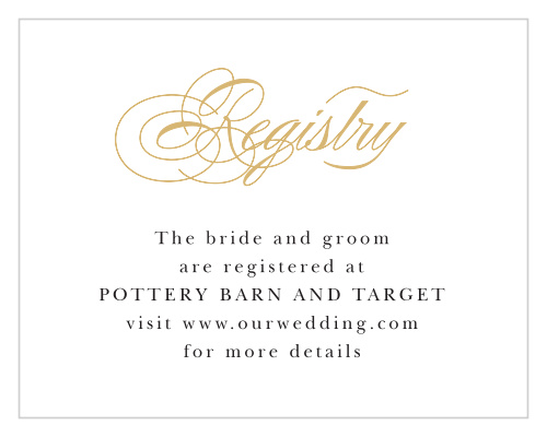 Glamorous Chevron Registry Cards