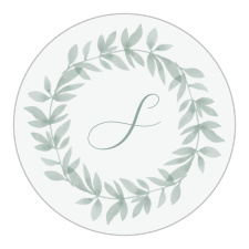 Seal envelopes or gift family and friends with a memento of your special day with the modern look of our Flowing Ferns Wedding Stickers. 