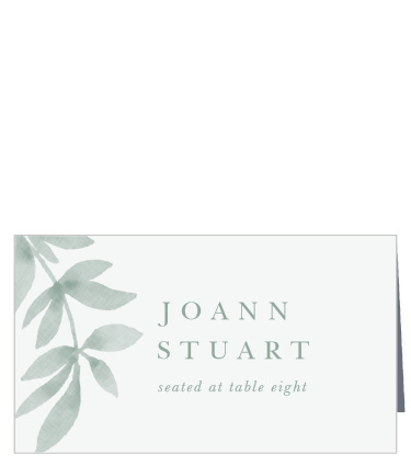Guide family and friends to their seats for your reception with ease when you utilize our Flowing Ferns Place Cards.