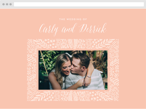 Floral Wreath Wedding Website