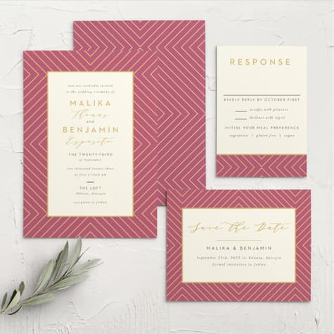 Geometric Perfection Wedding Invitations