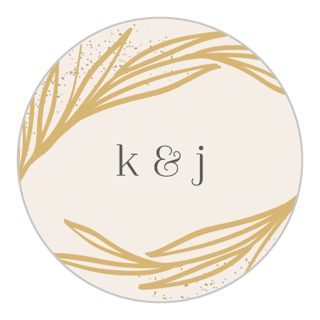 Simple Wreath Wedding Stickers