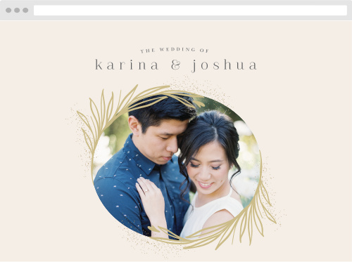 Simple Wreath Wedding Website