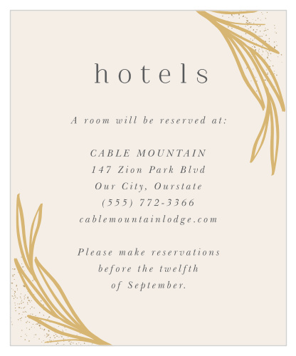 Simple Wreath Accommodation Cards