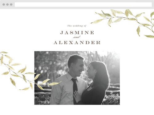 Vintage Classic Wedding Website