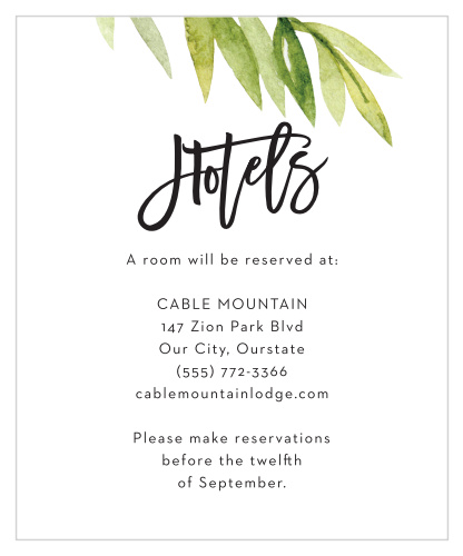Fun Foliage Accommodation Cards
