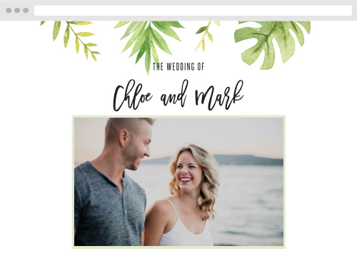 Fun Foliage Wedding Website