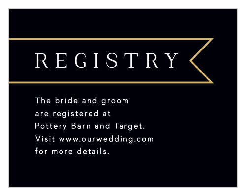Minimalist Banner Registry Cards