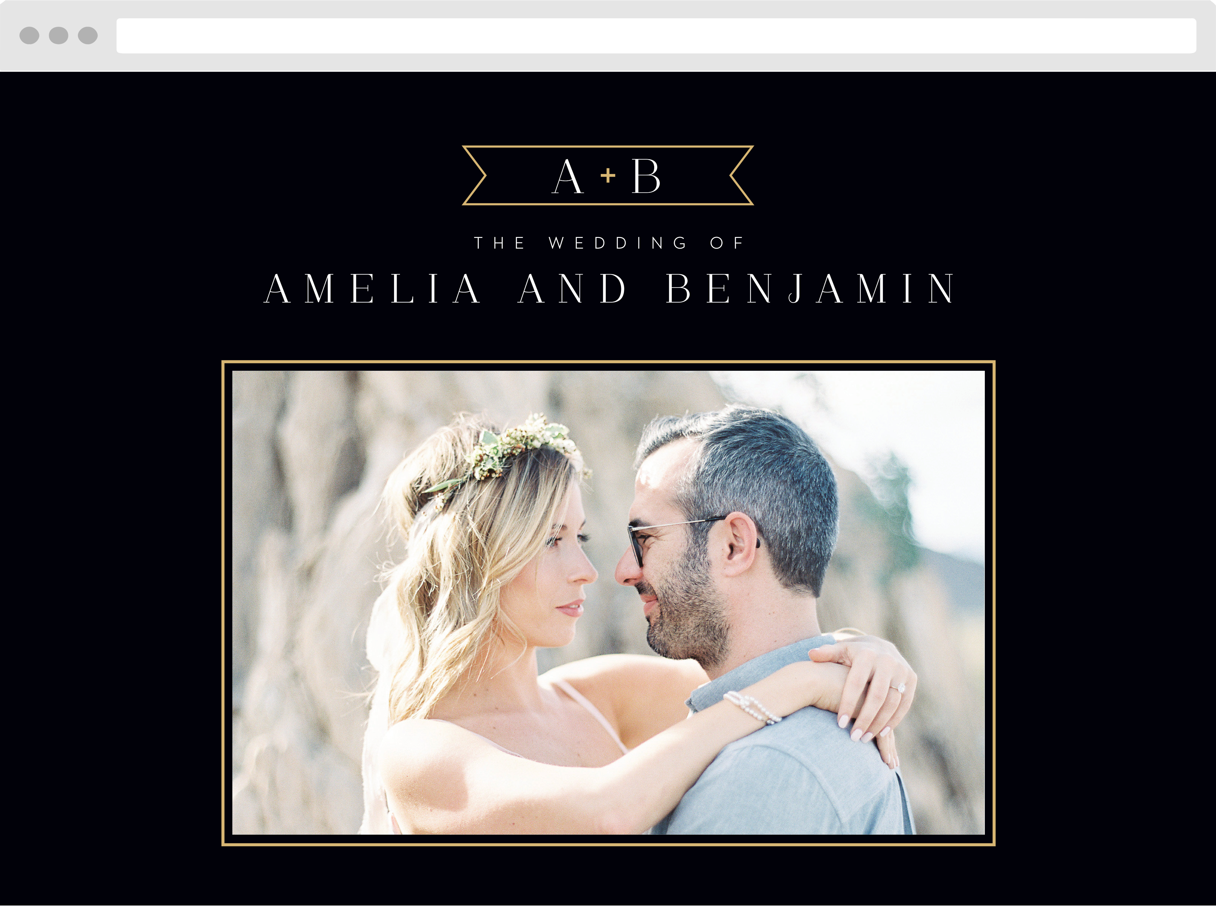 Minimalist Banner Wedding Website
