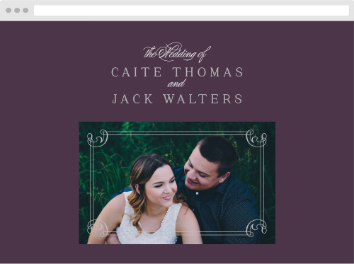 Victorian Frame Wedding Website