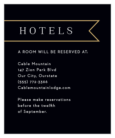 Minimalist Banner Accommodation Cards