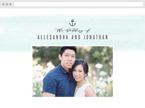 Nautical Anchor Wedding Website