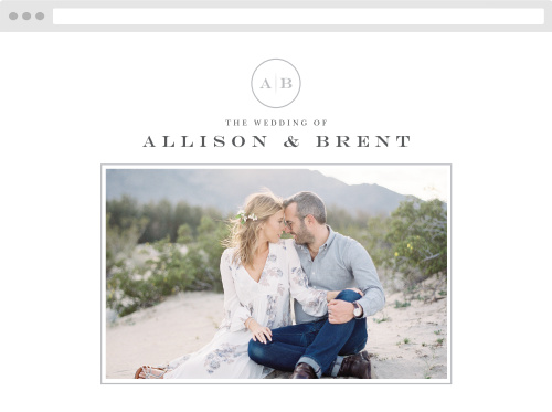 Minimalist Monogram Wedding Website