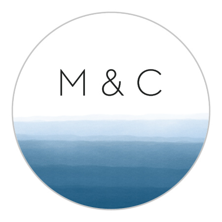 Watercolor Dip Wedding Stickers