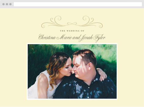 Old World Vintage Wedding Website