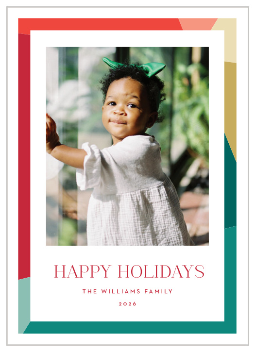Choose the unique color scheme of our Bright Frame Holiday Cards to send your loved ones a warm welcome of the holidays!