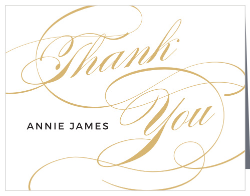 Luxury and refinement come together for the Shining Simplicity Baby Shower Thank You Cards.