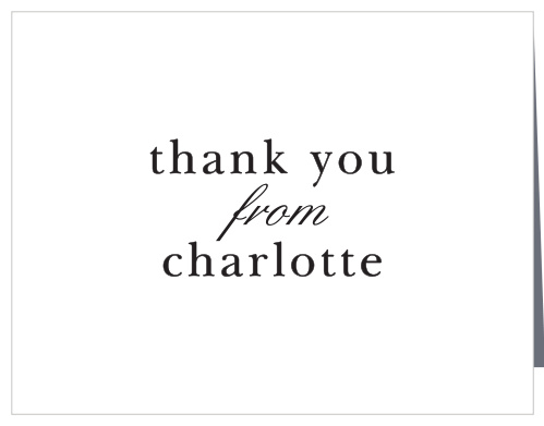 Modern Typography Baby Shower Thank You Cards