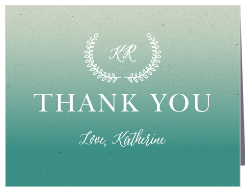 Subtle Ombre Baby Shower Thank You Cards