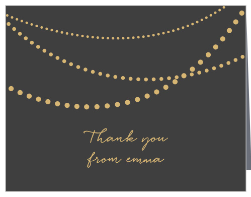 Golden Pearls Baby Shower Thank You Cards