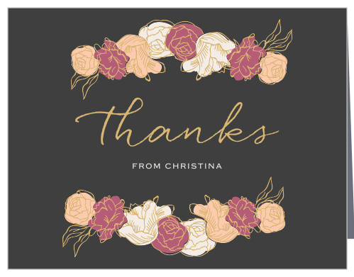 Shining Blooms Baby Shower Thank You Cards