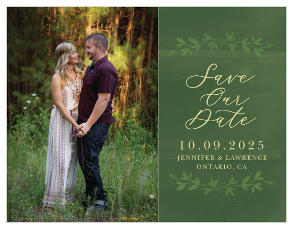 Our Forest Fairytale Save-the-Date Cards are a perfect first glimpse at the purpose of your wedding itself: two separate halves, brought together to complement and complete each other.