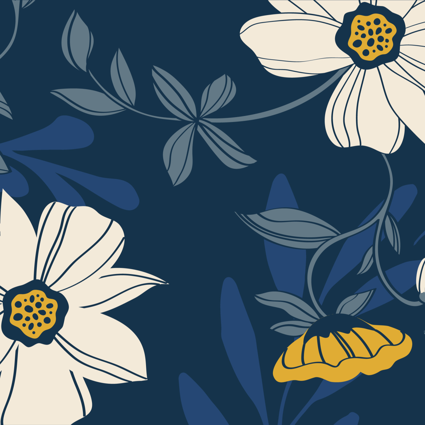 Magnolia Mod Wallpaper