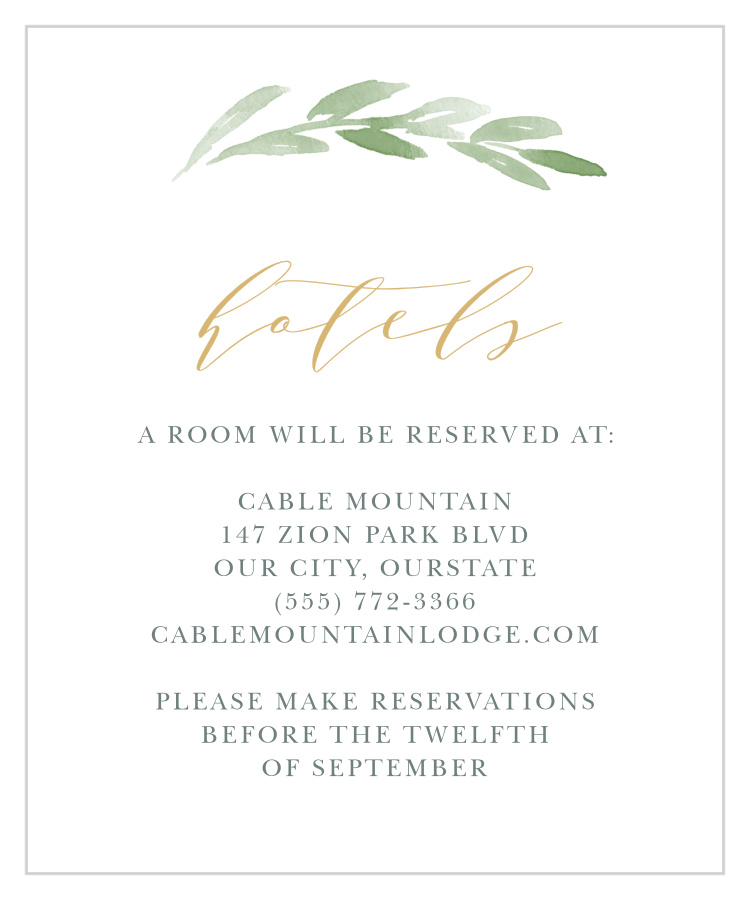 Forever Wreath Accommodation Cards