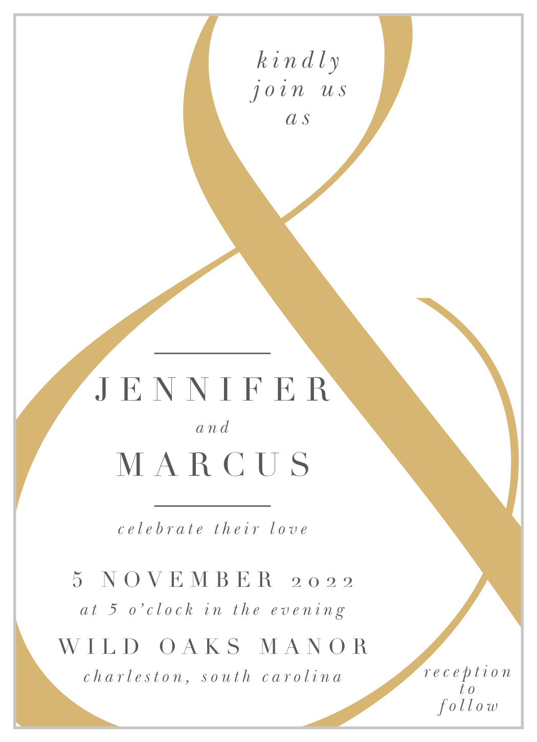 Modern Ampersand Wedding Invitations
