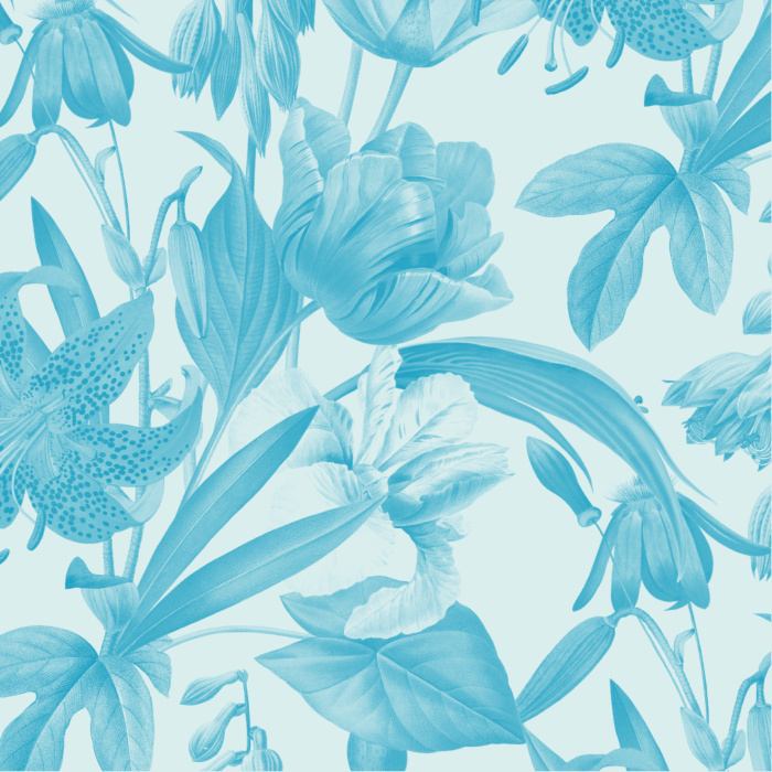 The classic design of our Flora Botanica Peel And Stick Removable Wallpaper features subtle, grey botanicals over a light background.