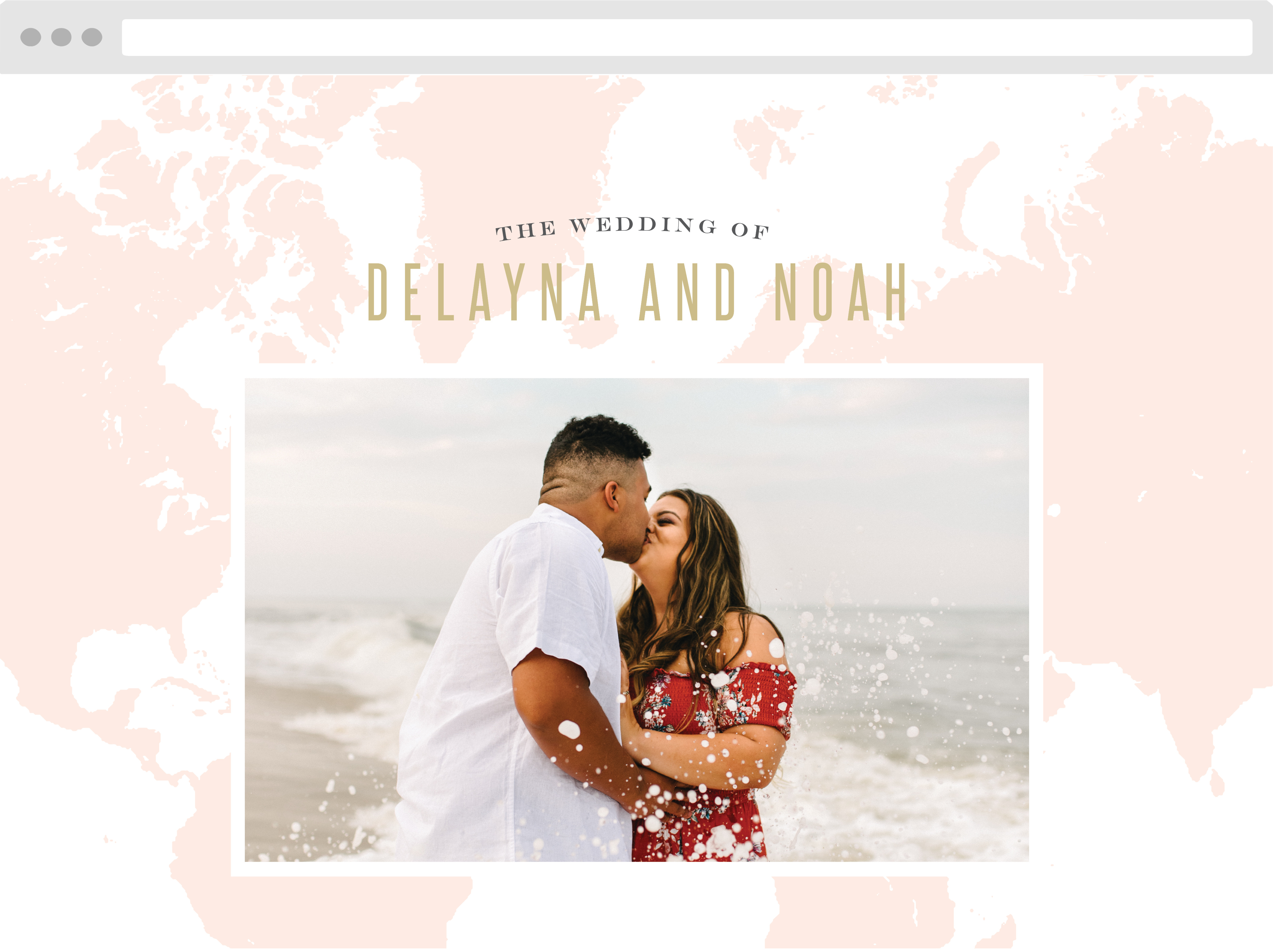 Adventure Begins Map Wedding Website