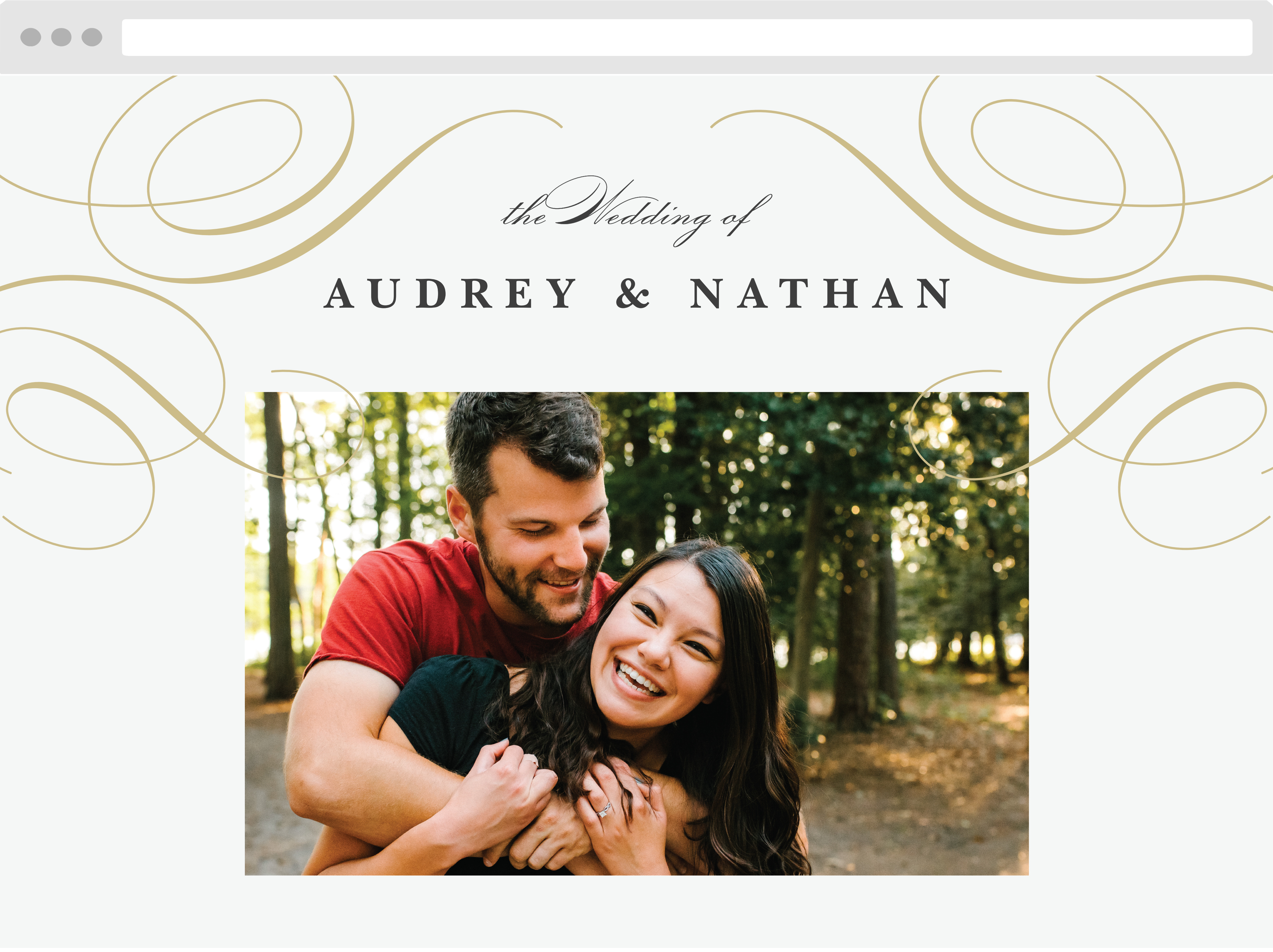 Old World Swirls Wedding Website