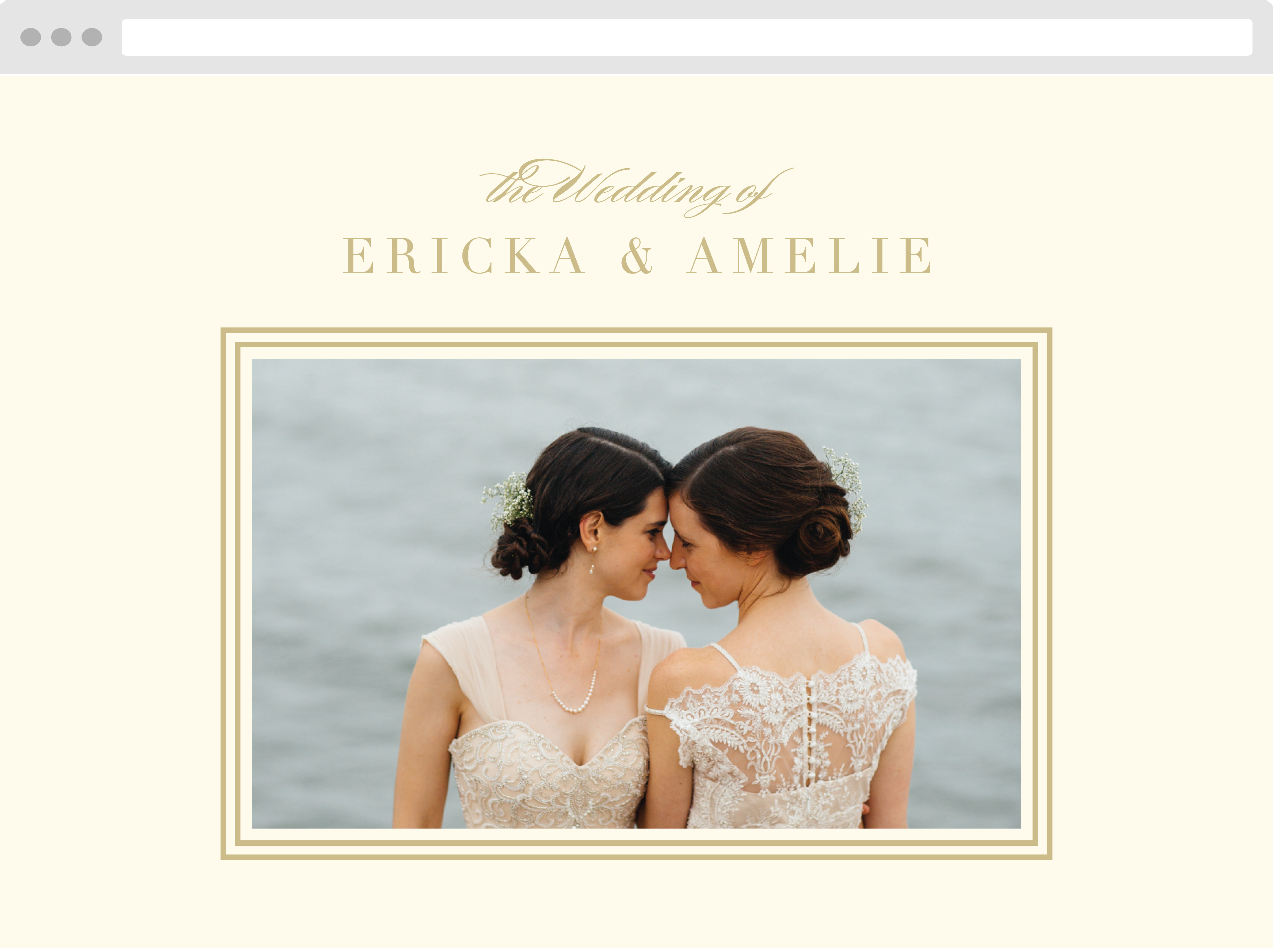 Elegant Overlap Wedding Website