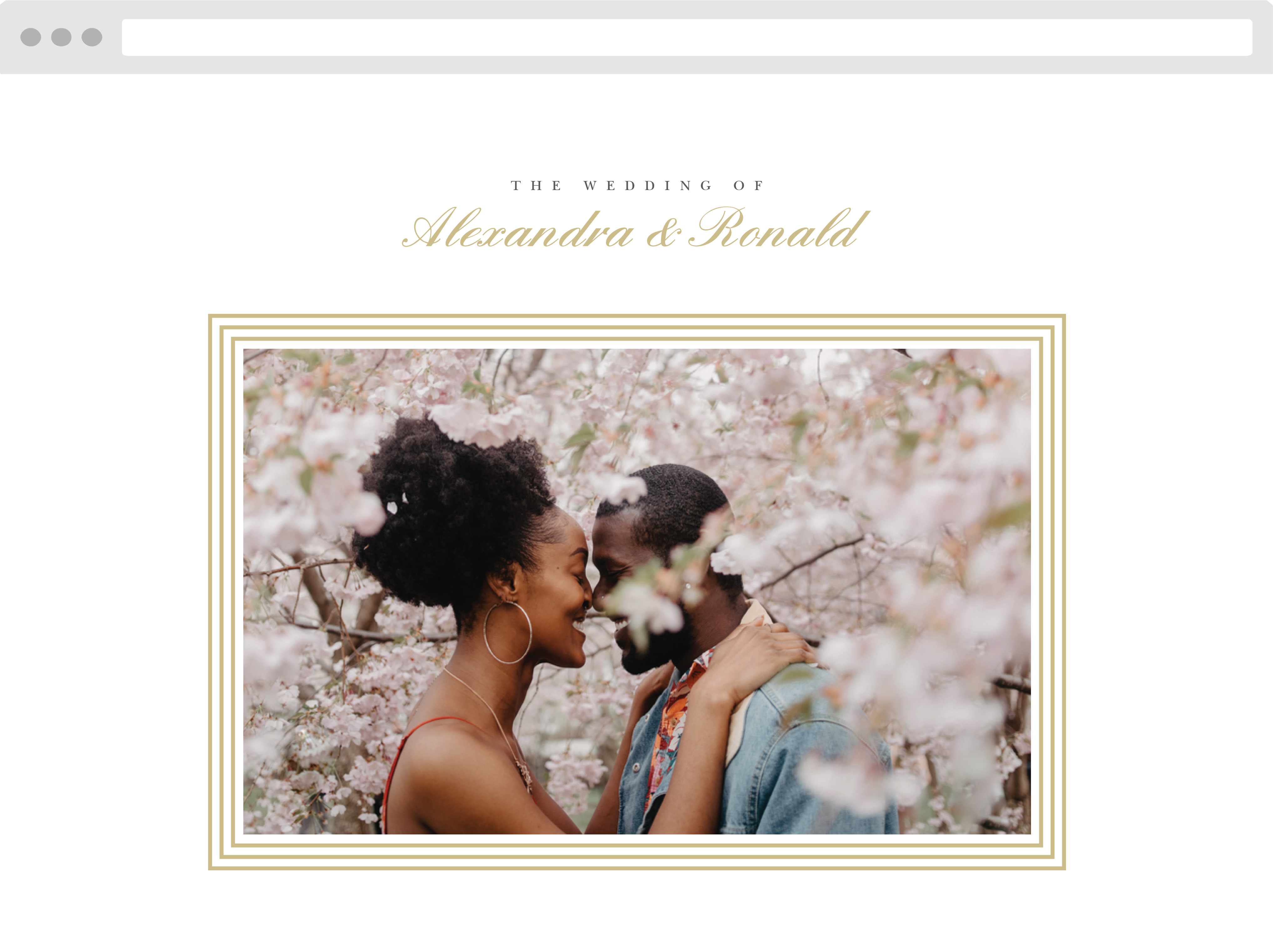 Simple Elegant Wedding Website