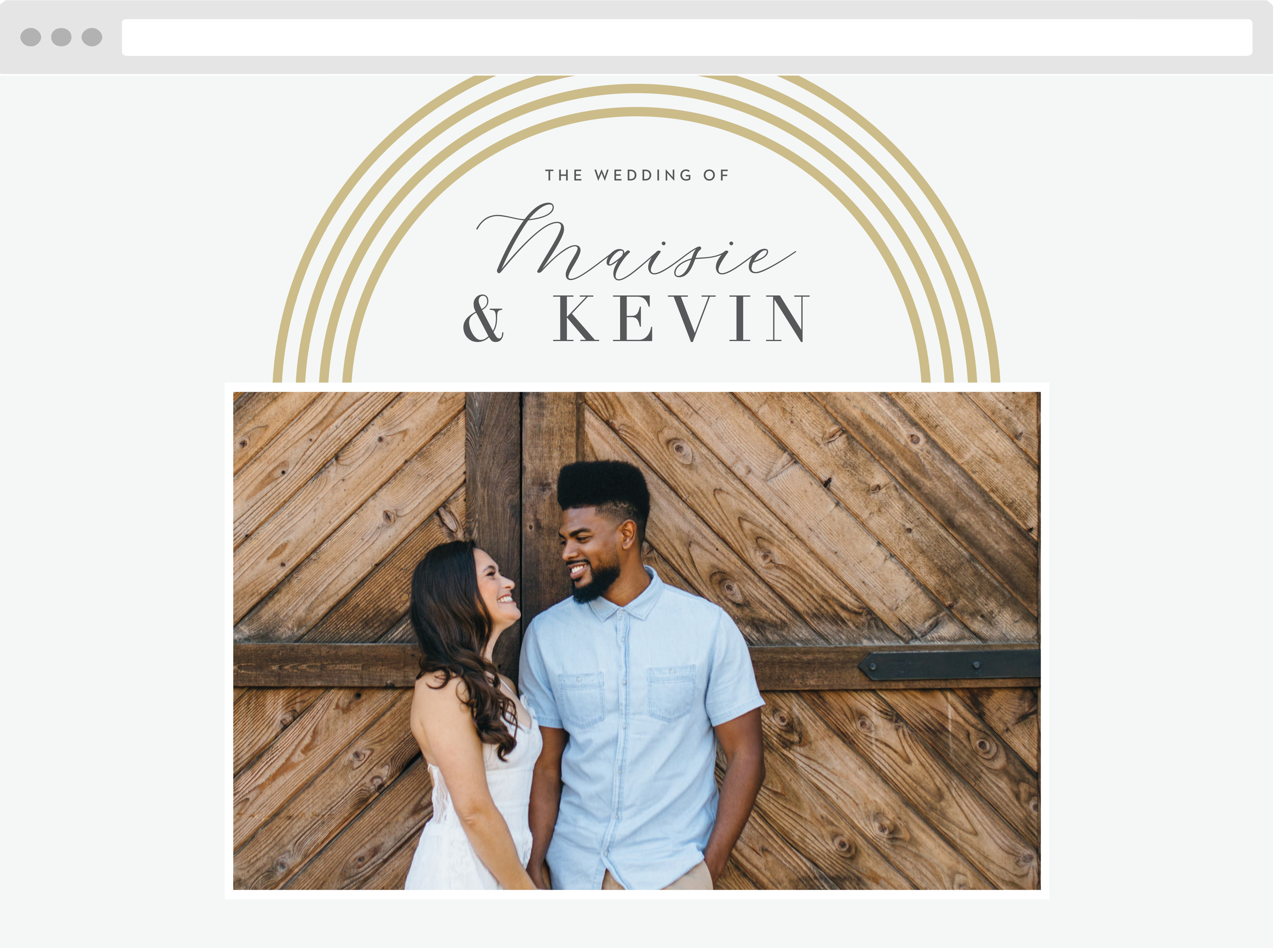 Modern Circles Wedding Website