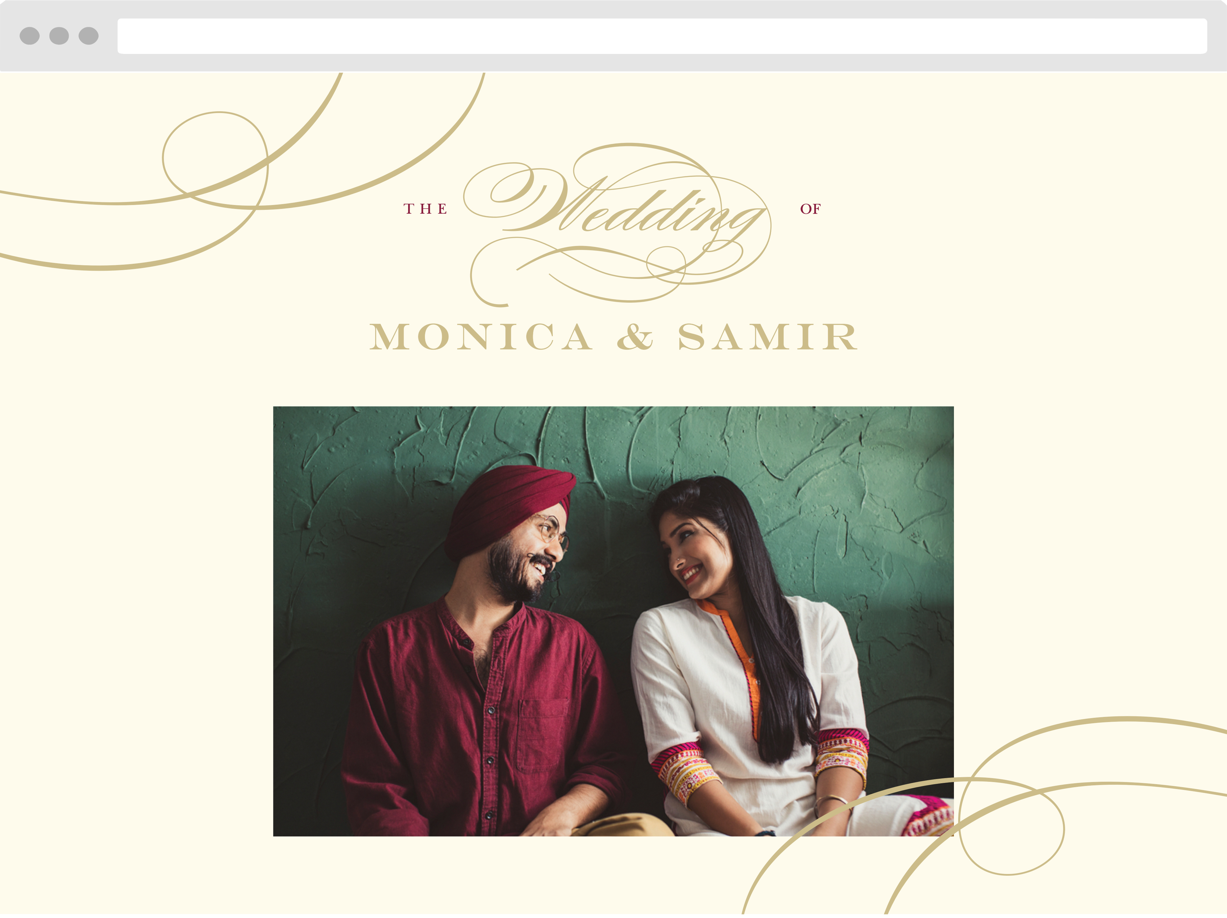 Simple Scroll Wedding Website