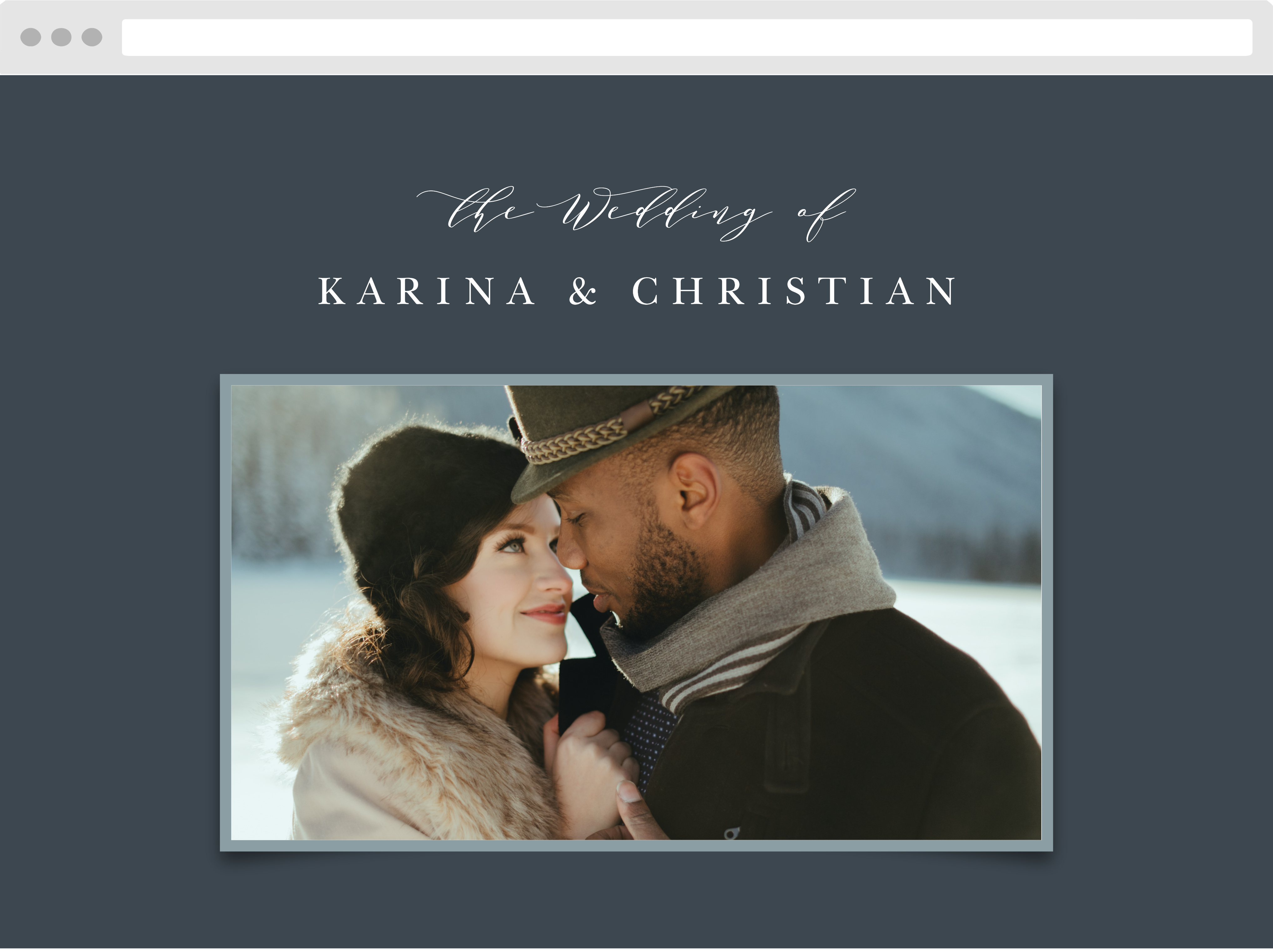 Elegant Photo Collage Wedding Website