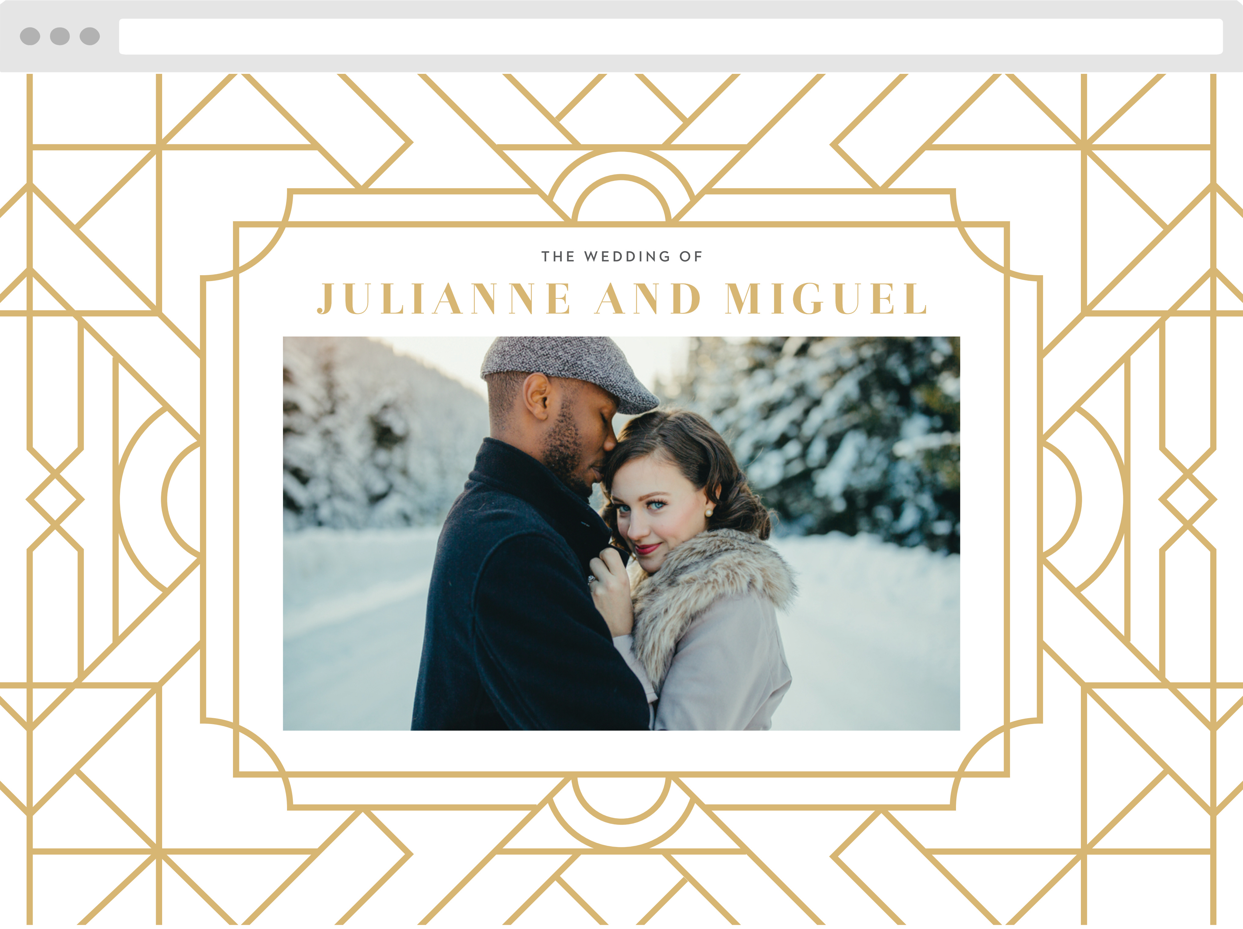 Art Deco Wedding Website