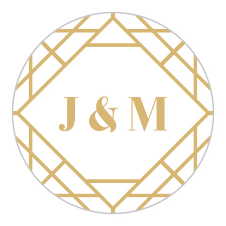 Art Deco Wedding Stickers