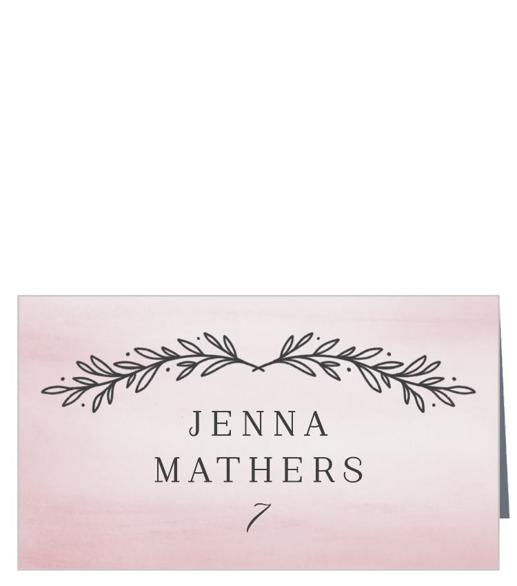 Watercolor Initials Place Cards