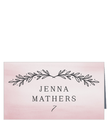Watercolor Initials Place Cards