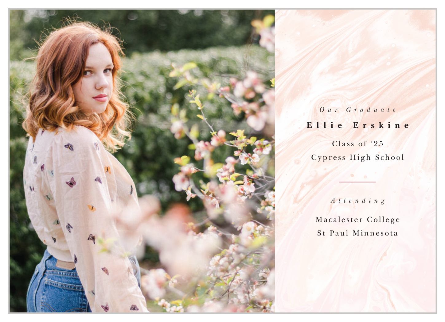 Marbled Magnifique Graduation Announcements