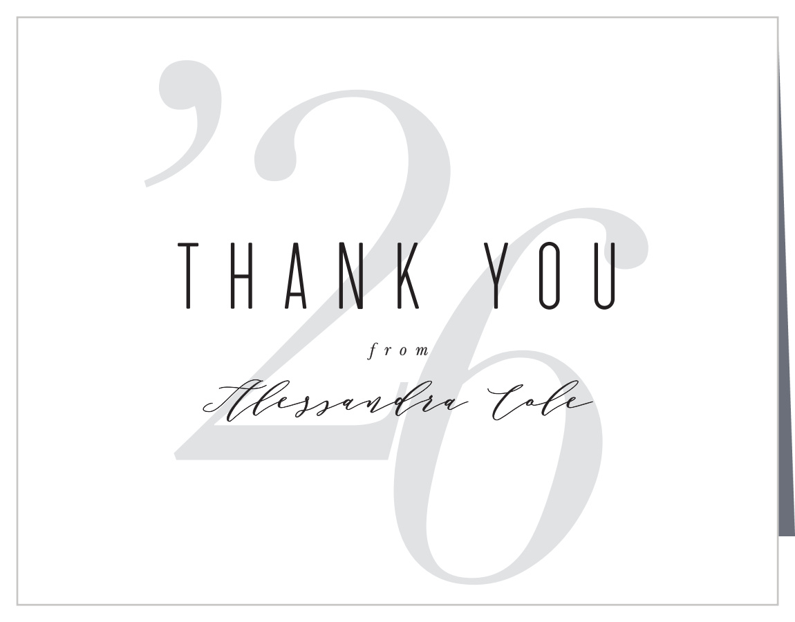 Master's Degree Graduation Thank You Cards