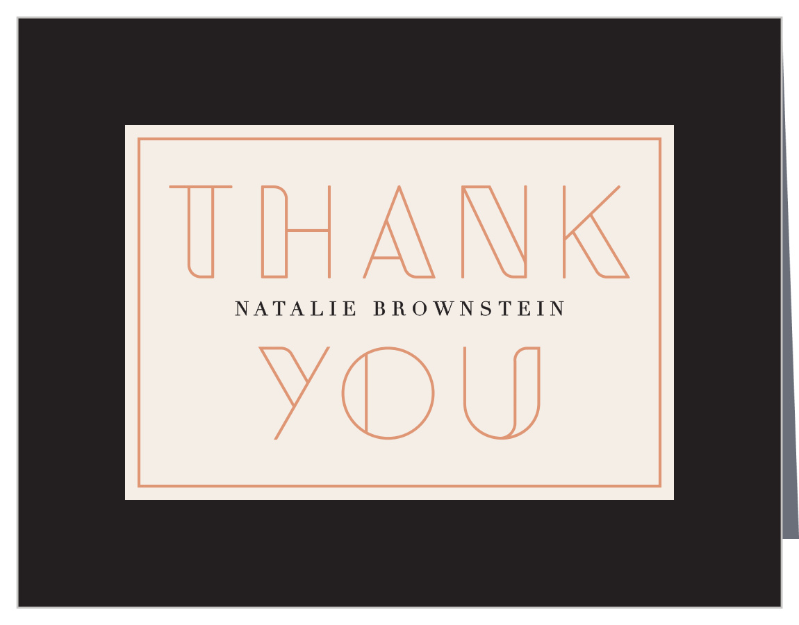 Outlined Grad Graduation Thank You Cards