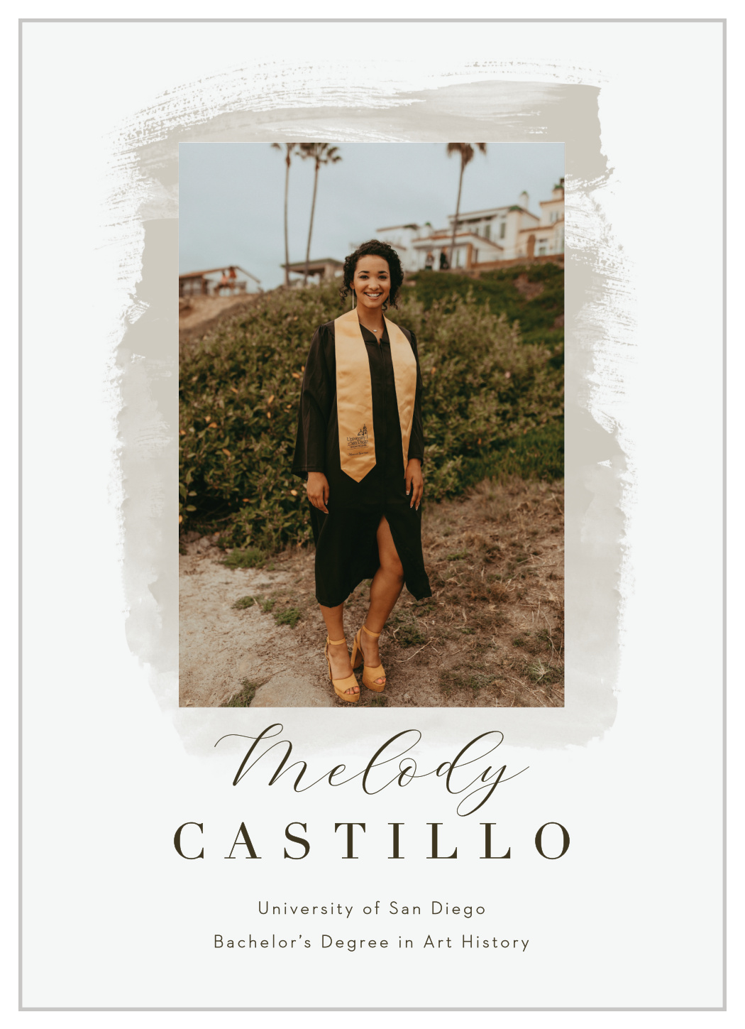 Painted Swash Graduation Announcements