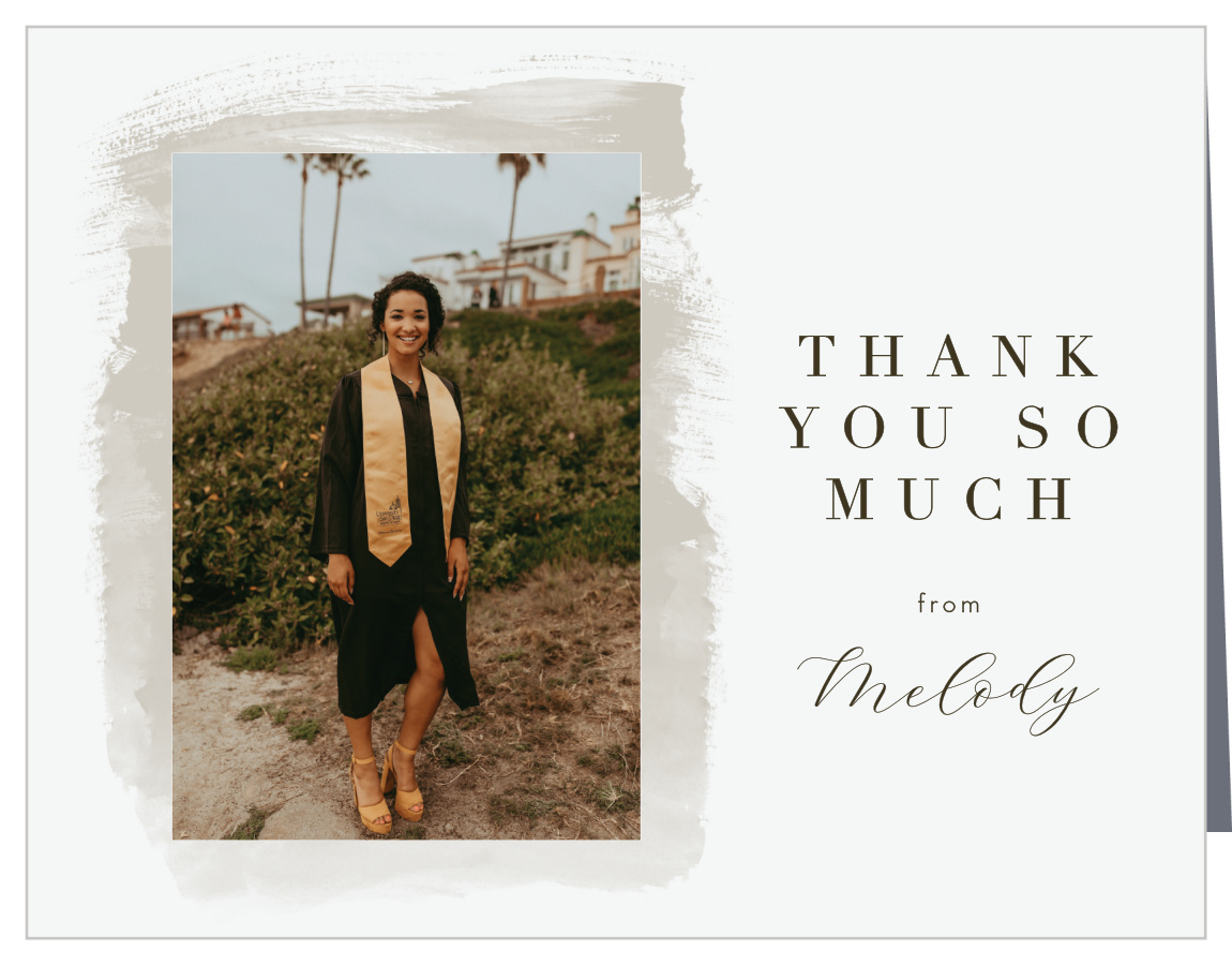 Painted Swash Graduation Thank You Cards