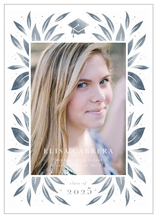 Our watercolor Flourish Foliage Graduation Announcements are the perfect mix of elegant and botanical to let family and friends know of your recent achievements! 