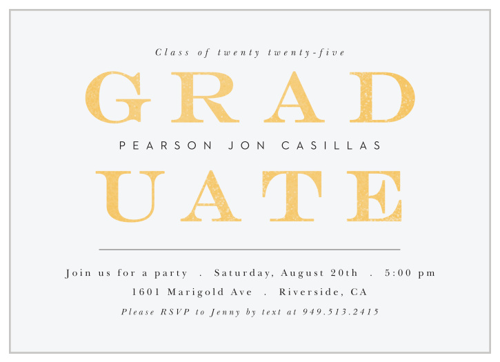 Surround yourself with family and friends to celebrate with our Simply Stacked Graduation Invitations. 
