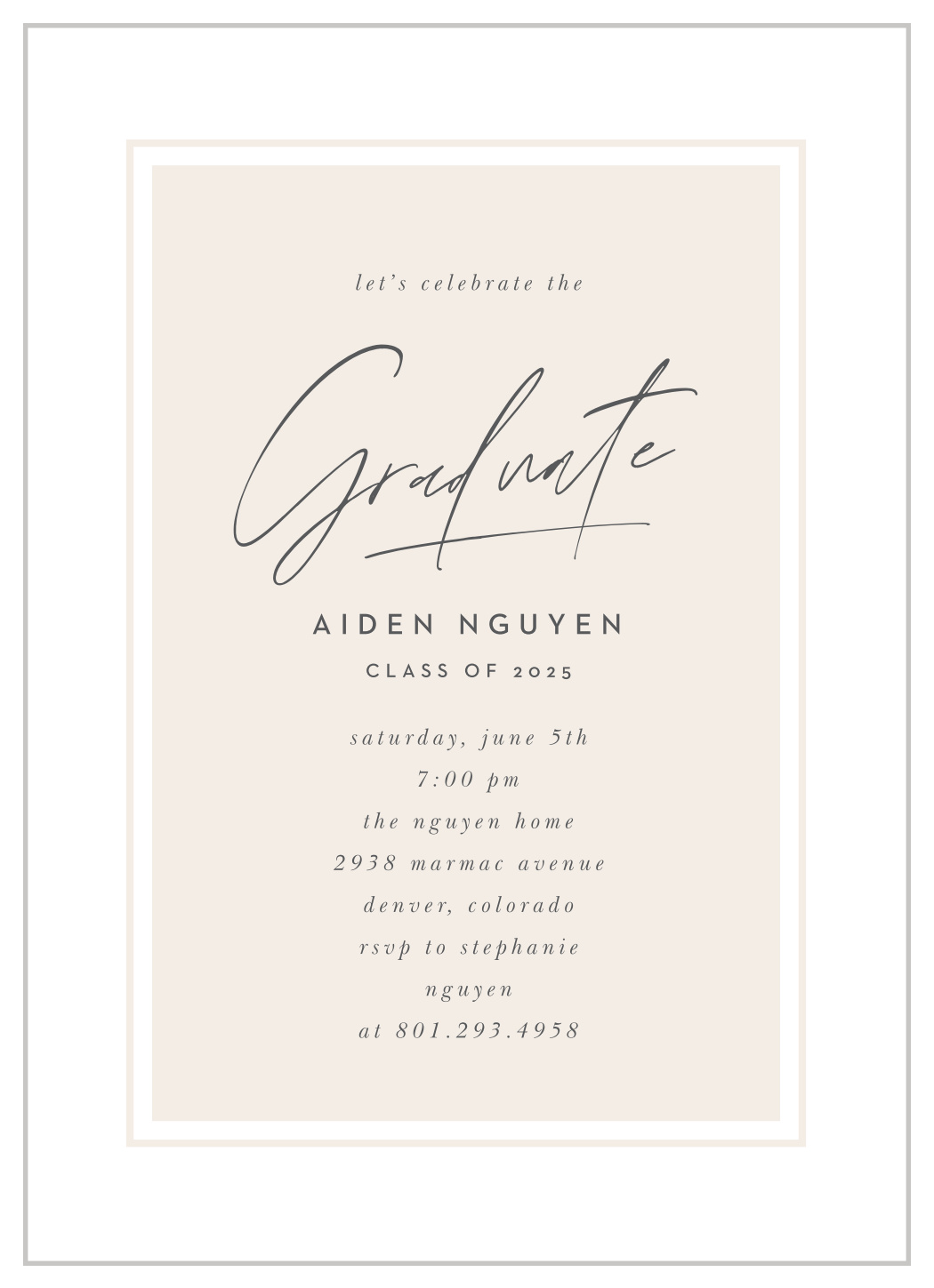 Classic Keepsake Graduation Invitations
