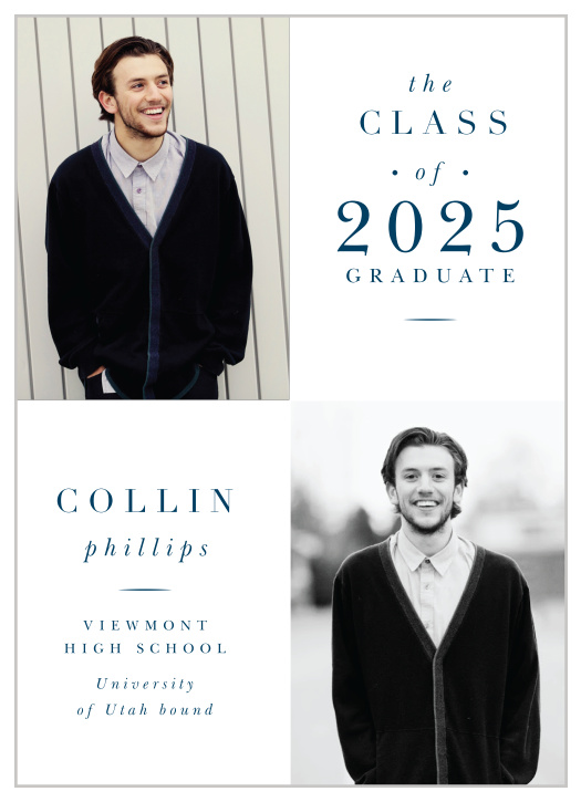 Our Traditional Duo Graduation Cards spread the news of your academic achievement to family and friends. 